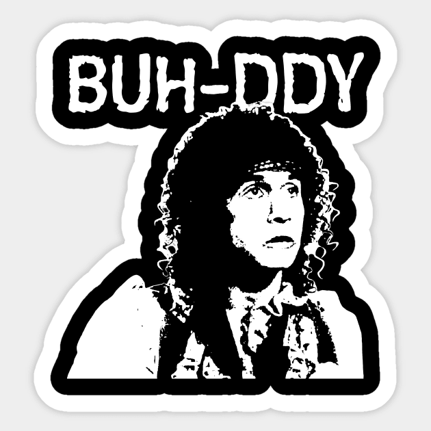 Buuuudddy Men White Stencil Sticker by Crazy Cat Style